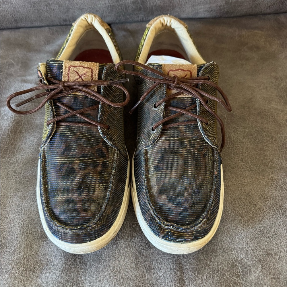 Twisted X Brown and Tan Sneakers